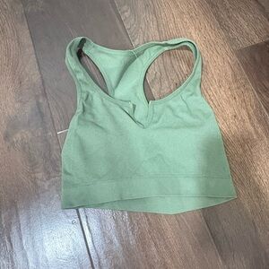 Green crop top